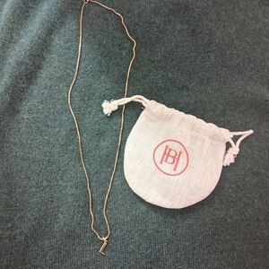 Hillberg & Berk 14k gold-vermeil over sterling silver Letter Charm & Box Chain